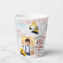 Construction Dump Truck Party Boy Birthday  Paper