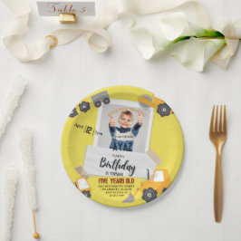 Construction Dump Truck Party Boy Birthday  Papieren Bordje