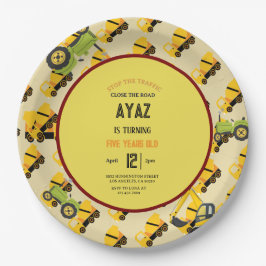 Construction Dump Truck Party Boy Birthday  Papieren Bordje