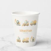 Construction Dump Truck Party Paper Cup Papieren Bekers (Achterkant)