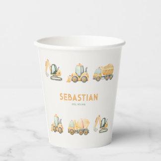 Construction Dump Truck Party Paper Cup Papieren Bekers