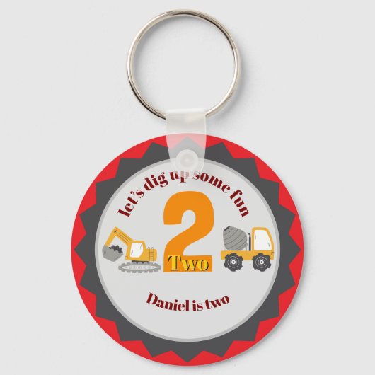 Construction Dump Truck Sleutelhanger (Voorkant)