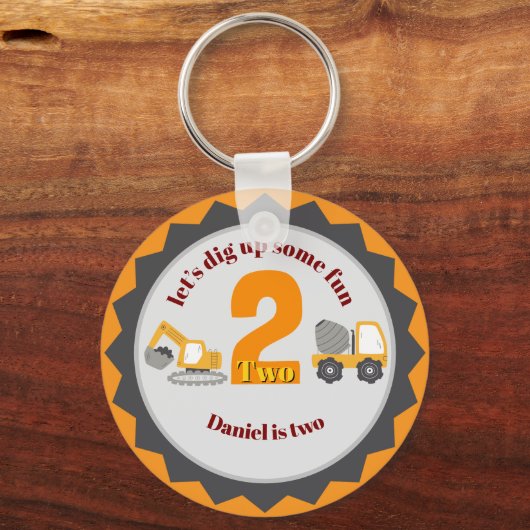 Construction Dump Truck Sleutelhanger (Voorkant)