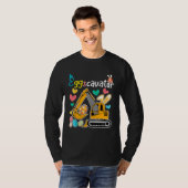 Construction Excavator Easter Day Egg Hunt for Boy T-shirt (Voorkant volledig)
