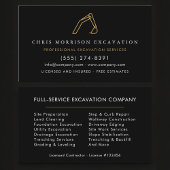 Construction Excavator Heavy Equipment Services Visitekaartje