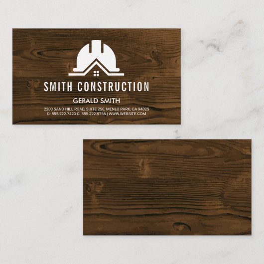 Construction | General Contractor | Builder Visitekaartje (Voorkant / Achterkant)