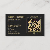 Construction Hammer General Contractor Black Visitekaartje (Achterkant)