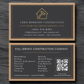 Construction Handyman QR Code Professional Visitekaartje