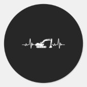 Construction Heart Valentines Day Construcion Site Ronde Sticker (Voorkant)