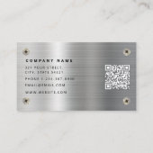 Construction Heavy Equipment Operator Metal Visitekaartje (Achterkant)