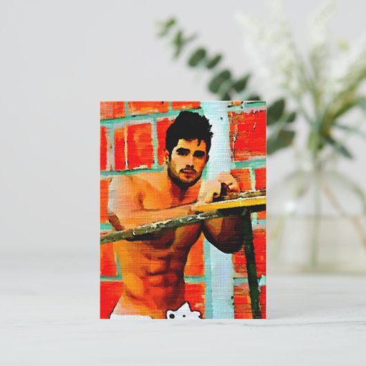 Construction Hunk Briefkaart (Staand voorkant)