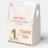 Construction Kids 1st Birthday Party Bedankdoosjes (Geopend)