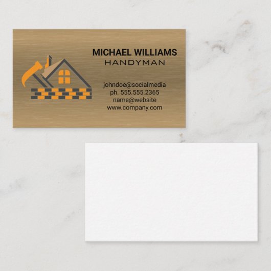 Construction Logo | Builder Architect  Visitekaartje (Voorkant / Achterkant)