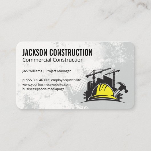 Construction Logo | Commercial Properties Visitekaartje (Voorkant)