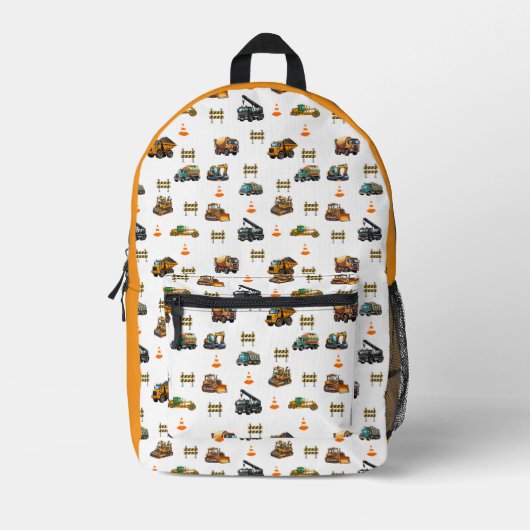 Construction machinery  bedrukte rugzak (Voorkant)
