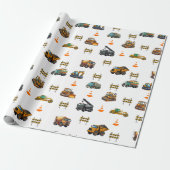 Construction machinery  cadeaupapier (Uitgerold)