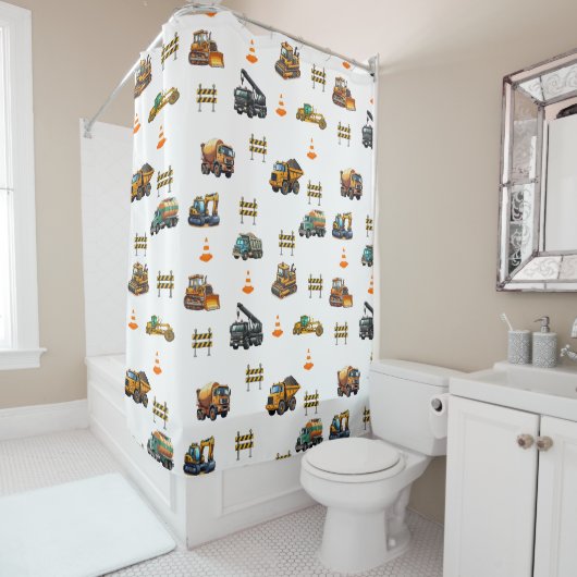 Construction machinery  douchegordijn (In situ)