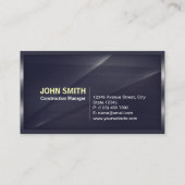 Construction Metal Framed Monogram Black Metal Visitekaartje (Achterkant)