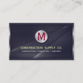 Construction Metal Framed Monogram Black Metal Visitekaartje (Voorkant)