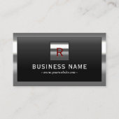 Construction Metal Framed Monogram Professional Visitekaartje (Voorkant)