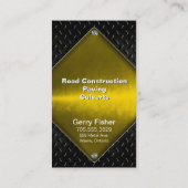 Construction Metal Visitekaartje - Black Gold (Achterkant)