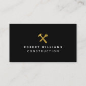 Construction Metallic Gold Handyman Tools Visitekaartje (Voorkant)