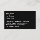 Construction Painting Professional Business Cards Visitekaartje (Achterkant)