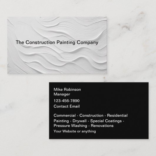Construction Painting Professional Business Cards Visitekaartje (Voorkant / Achterkant)