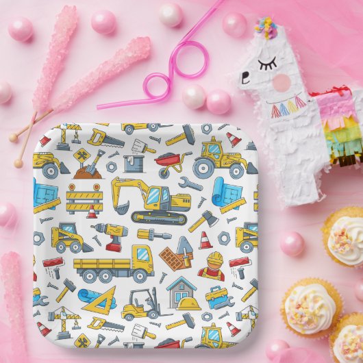 Construction Papieren Bordje (Feest)