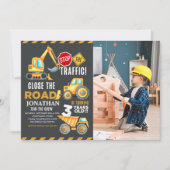 Construction Party for 3rd Birthday Boy Kaart (Voorkant)