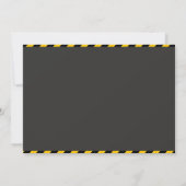 Construction Photo Birthday Invitation Turning 6 Kaart (Achterkant)