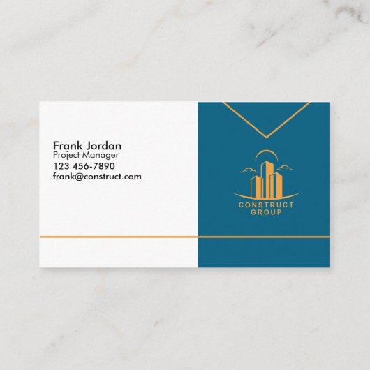 Construction Project Manager Visitekaartje (Achterkant)