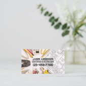 Construction Repair Contractor Tools Electrician Visitekaartje (Staand voorkant)