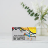 Construction Repair Contractor Tools Electrician Visitekaartje (Staand voorkant)