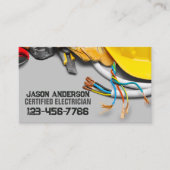 Construction Repair Contractor Tools Electrician Visitekaartje (Voorkant)