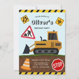 Construction Site Birthday Party Kaart