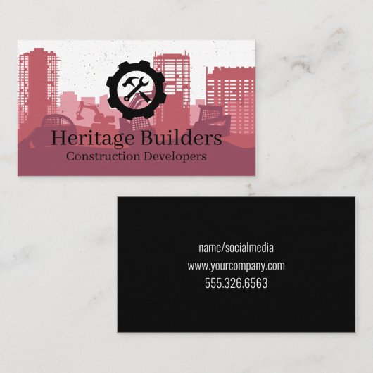 Construction Site | Builders Visitekaartje (Voorkant / Achterkant)