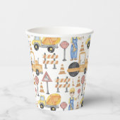 Construction Themed Birthday Party Papieren Bekers (Voorkant)