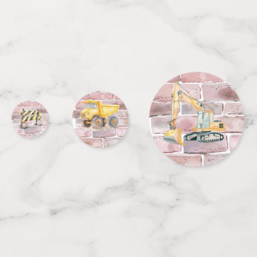 Construction Themed Children's Birthday  Confetti (Voorkanten)