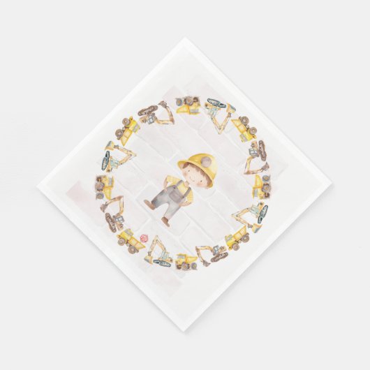 Construction Themed Children's Birthday  Servet (Hoek)