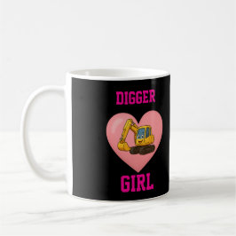 Construction themed 'DIGGER GIRL' mug Koffiemok