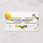 Construction Tools Laid out | Blue Collar Visitekaartje (Voorkant)