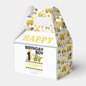 Construction Truck 1st Birthday | Kids Party Bedankdoosjes (Voorkant Zijde)