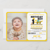 Construction Truck 1st Birthday Photo | Kids  Kaart (Voorkant)