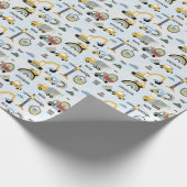 Construction Truck Birthday  Cadeaupapier (Hoek)