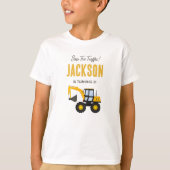 Construction Truck Birthday | Personalized Décor T-shirt (Voorkant)
