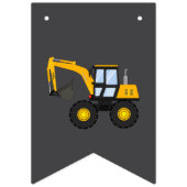 Construction Truck Birthday | Personalized Décor Vlaggetjes (Eerste vlag)