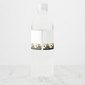 Construction Truck Birthday | Personalized Décor Waterfles Etiket (Achterkant)