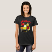 Construction Truck I Dig You Valentines Day Toddle T-shirt (Voorkant volledig)