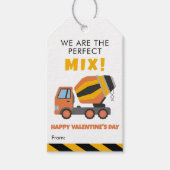 Construction Truck - Kids Classroom Valentine Cadeaulabel (Voorkant)